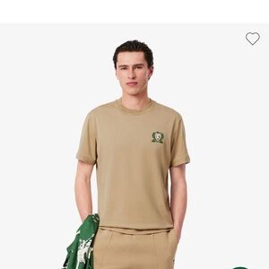 Lacoste Men's French Made Embroidered Badge T-shirt